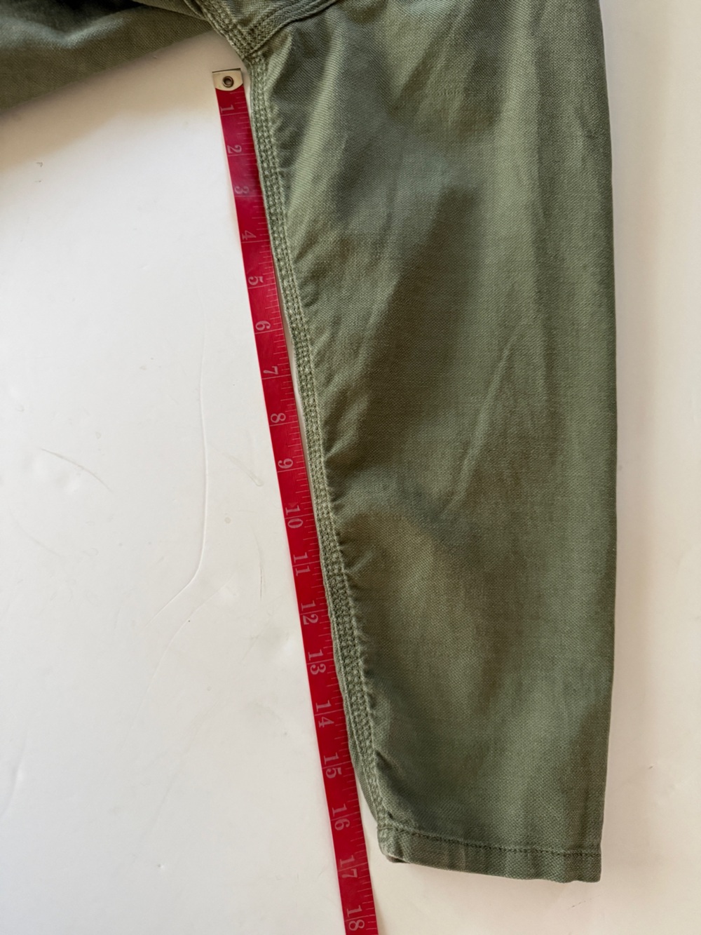 THE GREAT army green jacket utility chore coat style lightweight size 1 small - Picture 6 of 15
